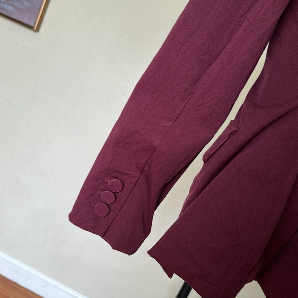 House of‎ CB 'Theodora' Wine Deep V Blazer NWOT size M - Picture 7 of 12